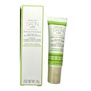 MaryKay Satin Lips Shea Butter Balm White Tea & Citrus. 0.3 OZ NEW